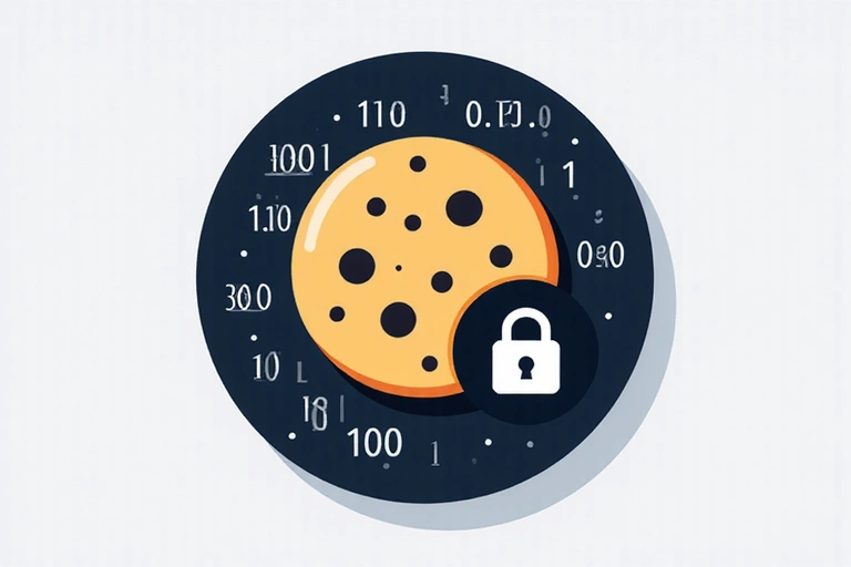 Illustrazione di un biscotto digitale che simboleggia i cookie del browser